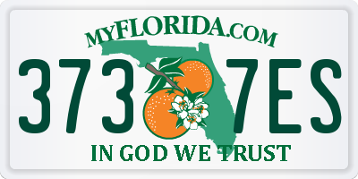 FL license plate 3737ES