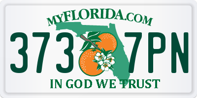 FL license plate 3737PN