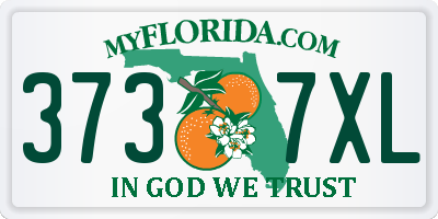 FL license plate 3737XL