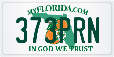 FL license plate 373PRN