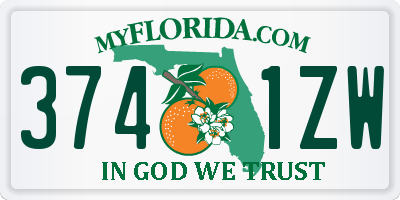 FL license plate 3741ZW