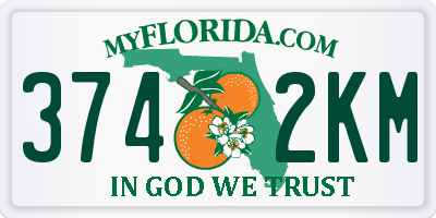 FL license plate 3742KM