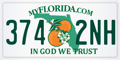 FL license plate 3742NH