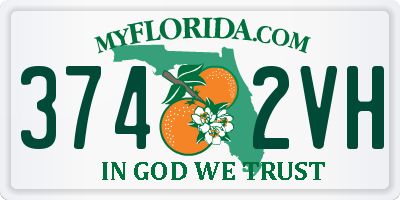 FL license plate 3742VH