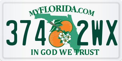 FL license plate 3742WX