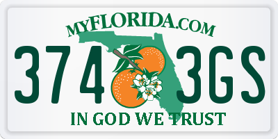 FL license plate 3743GS