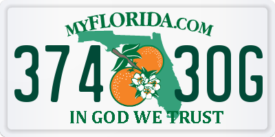 FL license plate 3743OG