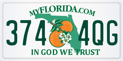 FL license plate 3744QG
