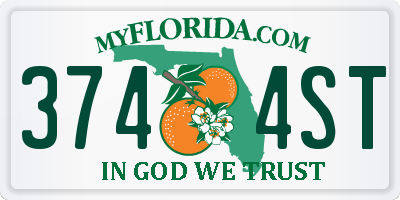 FL license plate 3744ST