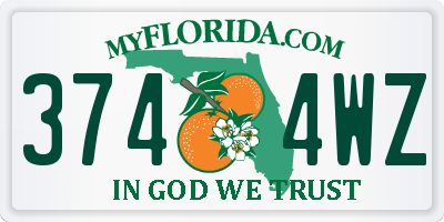 FL license plate 3744WZ