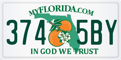 FL license plate 3745BY