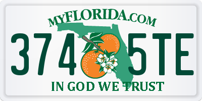 FL license plate 3745TE