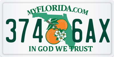 FL license plate 3746AX