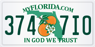 FL license plate 3747IO