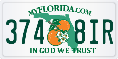FL license plate 3748IR