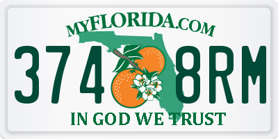 FL license plate 3748RM