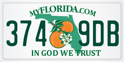 FL license plate 3749DB