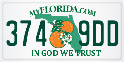 FL license plate 3749DD