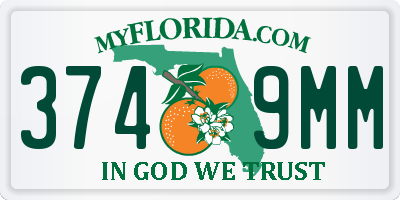 FL license plate 3749MM