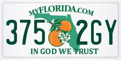 FL license plate 3752GY