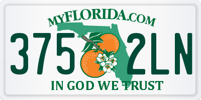 FL license plate 3752LN