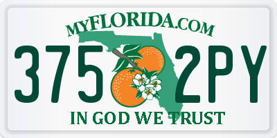 FL license plate 3752PY