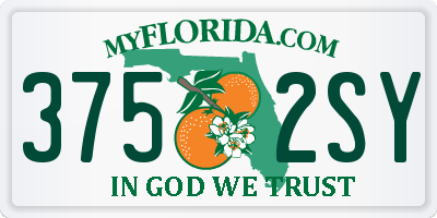 FL license plate 3752SY