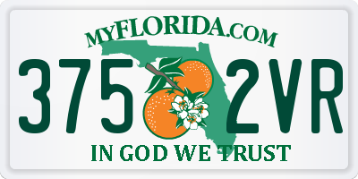 FL license plate 3752VR