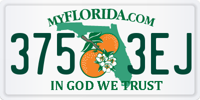 FL license plate 3753EJ