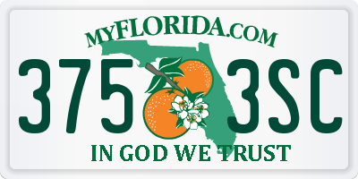 FL license plate 3753SC