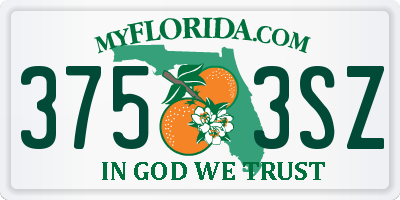 FL license plate 3753SZ