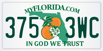FL license plate 3753WC