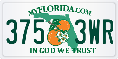 FL license plate 3753WR
