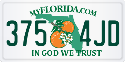 FL license plate 3754JD
