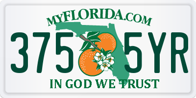 FL license plate 3755YR