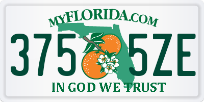 FL license plate 3755ZE