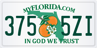 FL license plate 3755ZI