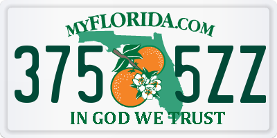 FL license plate 3755ZZ