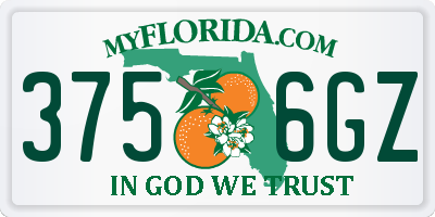 FL license plate 3756GZ