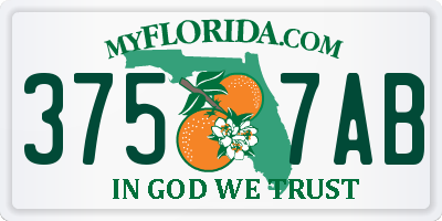 FL license plate 3757AB