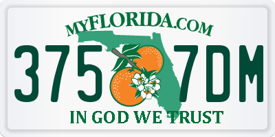 FL license plate 3757DM