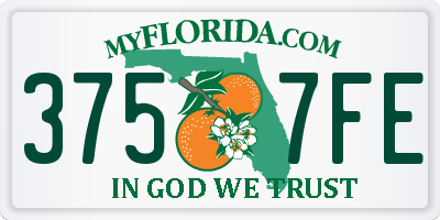 FL license plate 3757FE