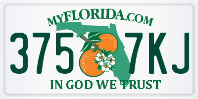 FL license plate 3757KJ