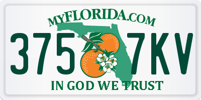 FL license plate 3757KV