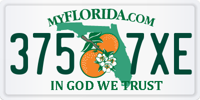 FL license plate 3757XE