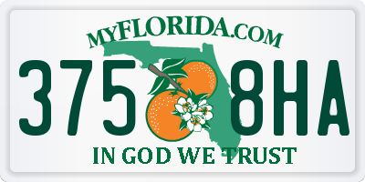 FL license plate 3758HA