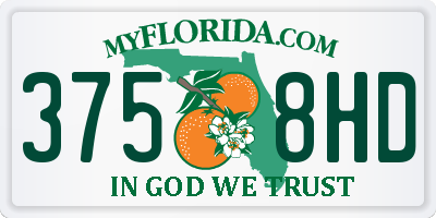 FL license plate 3758HD