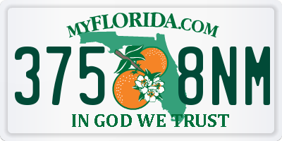 FL license plate 3758NM
