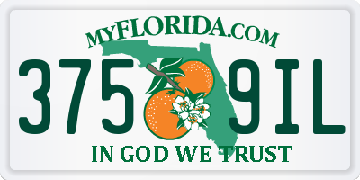 FL license plate 3759IL
