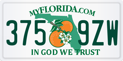 FL license plate 3759ZW